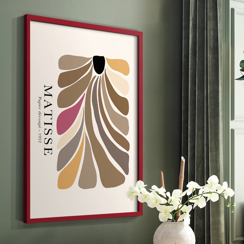 Matisse CCL Framed Print - Solid Wood, White, 14" H x 11" W