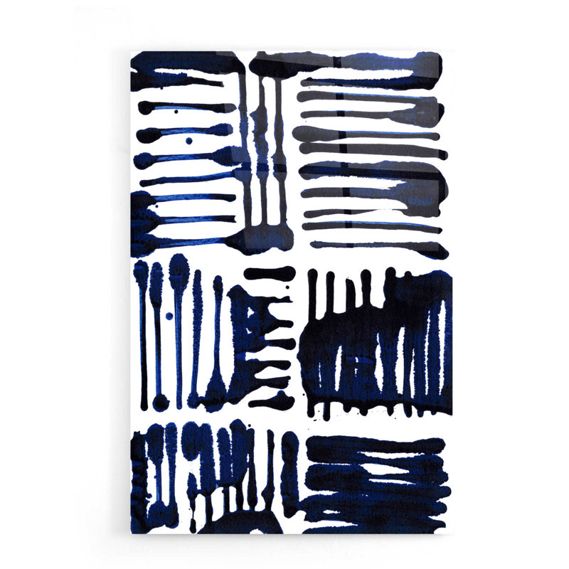 "Indigo Stripes II" par Jodi Fuchs, H 24 po x l 16 po x P 0,2 po