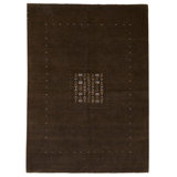 Hand Knotted Wool Area Rug in Brown