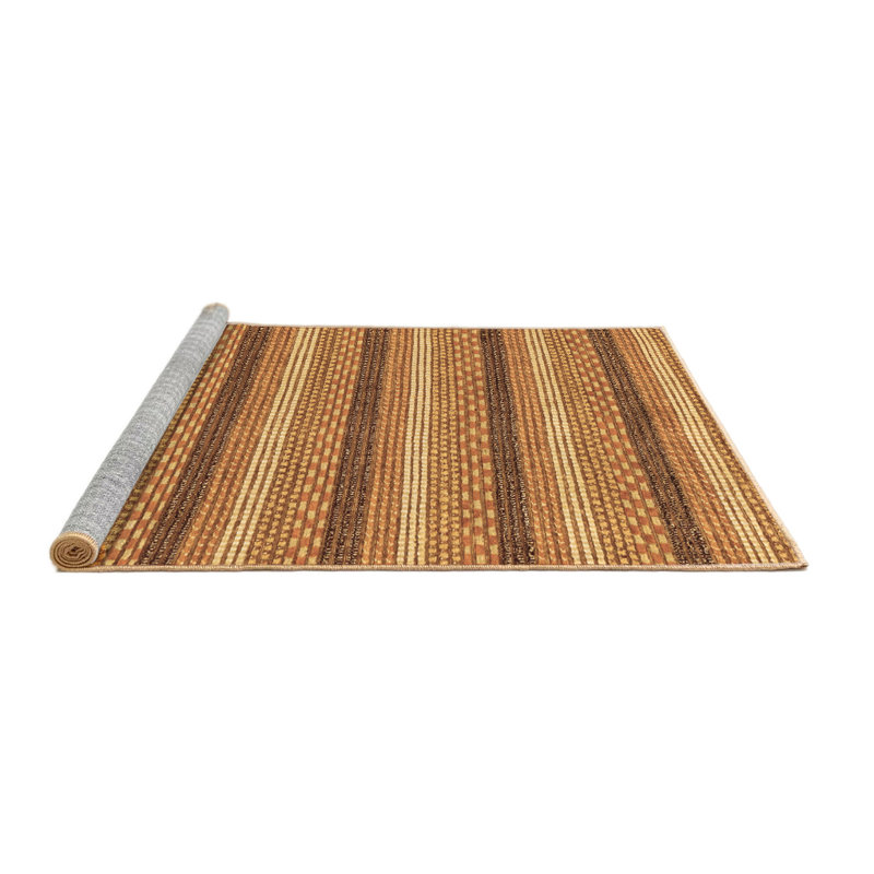 Tapis abstraits 238 bruns lavables à la machine, Carré 5 pi