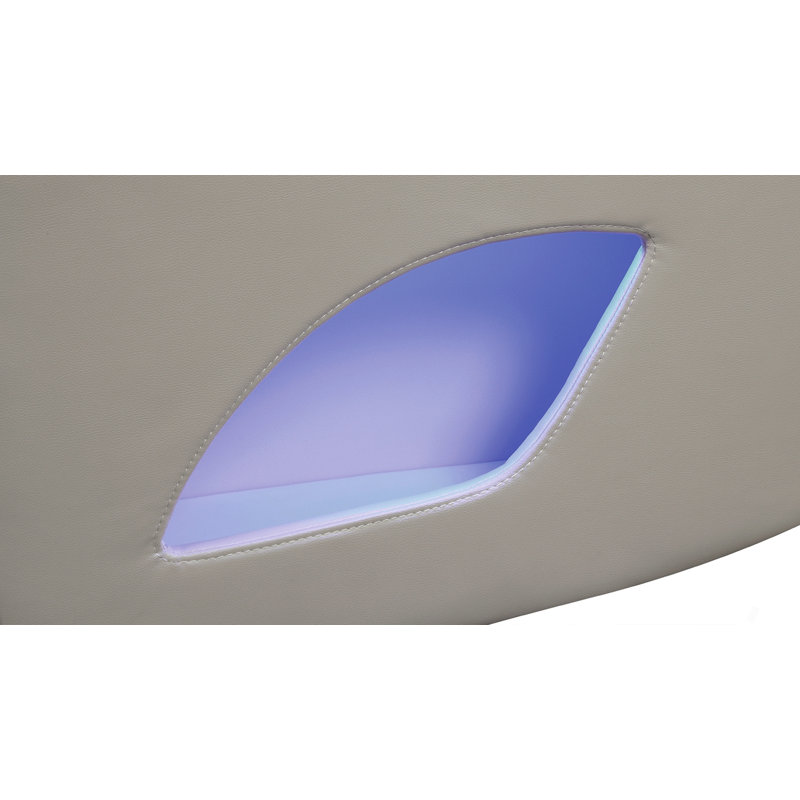 Causeuse inclinable de style moderne rembourrée en bois avec fonction de massage incluse - gris, Gris