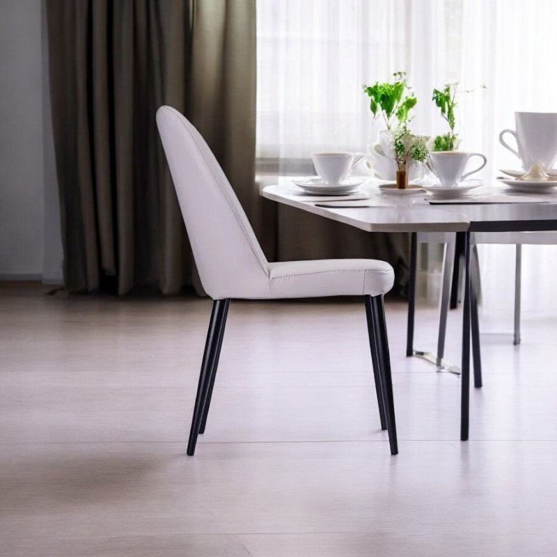 Chaise d'appoint Keimon, Gris clair