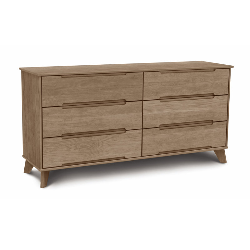 Linn 6 - Drawer Solid Wood Dresser, Sand