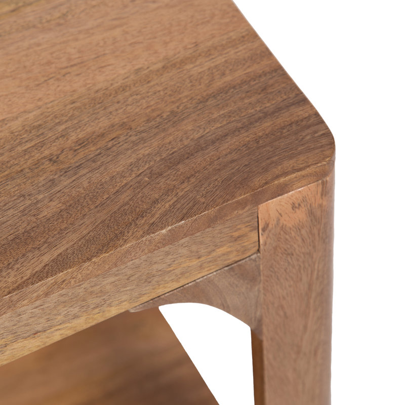 Dahl Solid Mango Wood Coffee Table with Negative Space for Living Room Table Decor