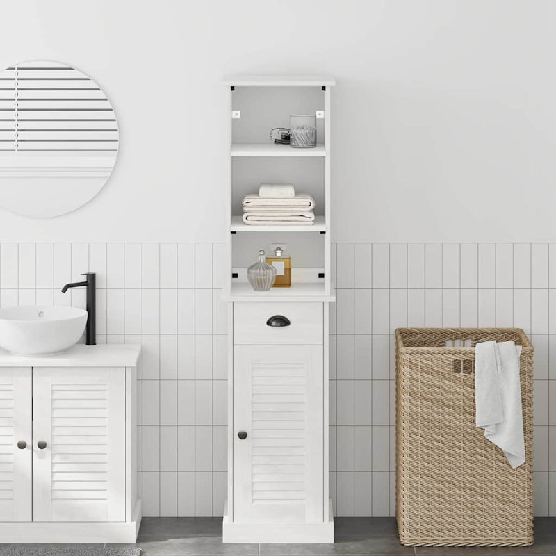Frame Mounted Bathroom Cabinet, White