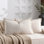 Housse de coussin en lin délavé texturé Boho Farmhouse