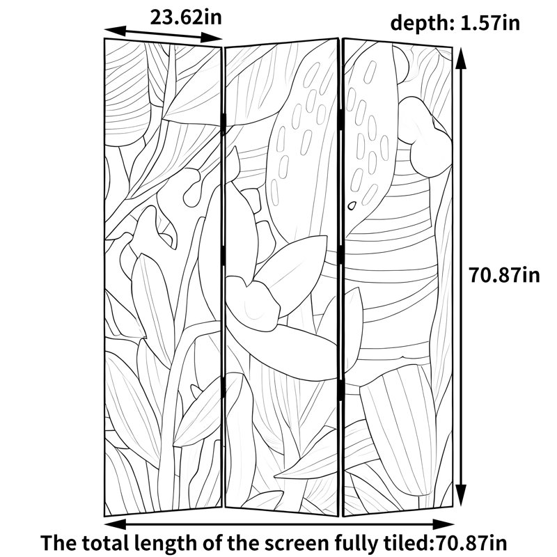 Darann, 70.87" H x 70.87" W x 1.57" D