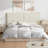 Upholstered Headboard Queen Size  Faux Leather