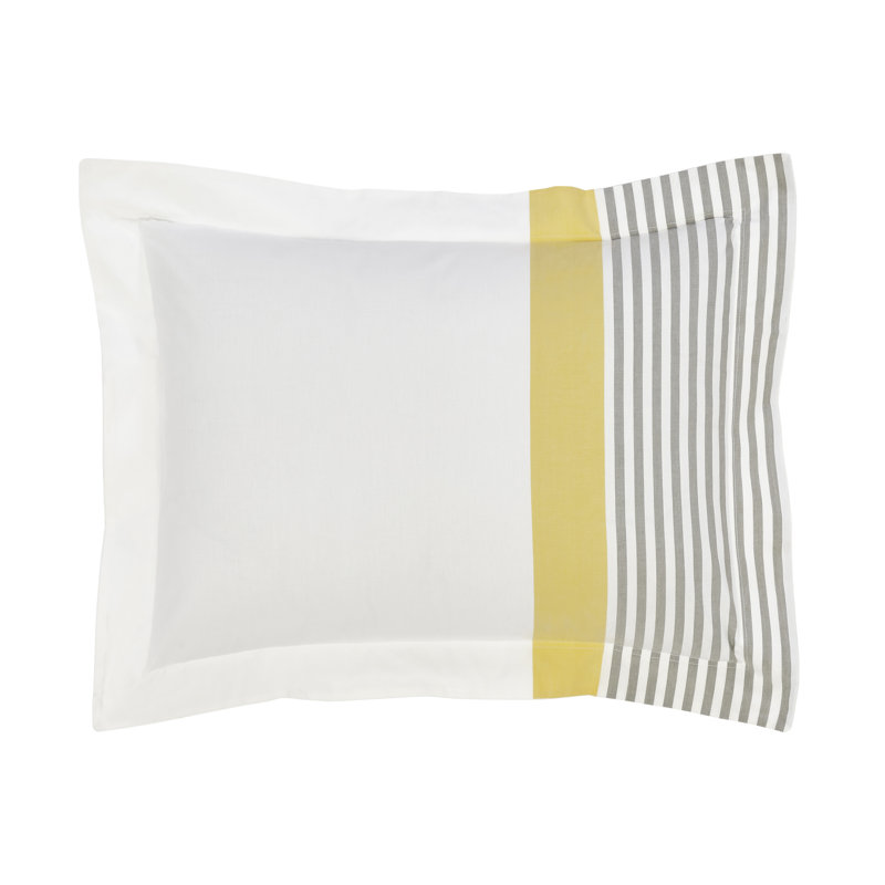 Taie décorative La Jolla, Jaune / Gris, Standard