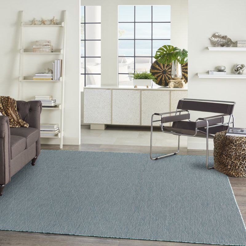 Geana Machine Washable Indoor/Outdoor Area Rug, Rectangle 10' x 14'