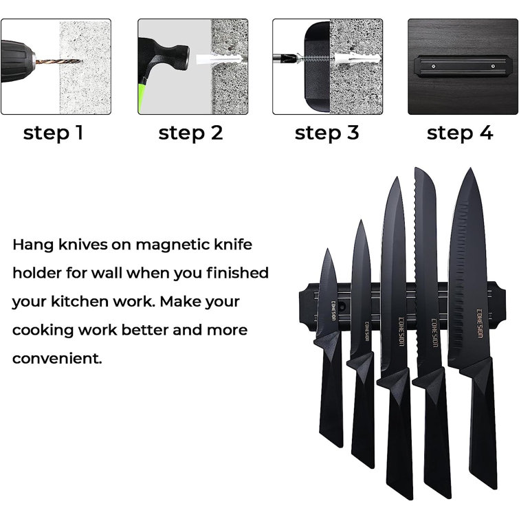 Kocpudu 6 Piece Stainless Steel Knife Block Set lzj5422