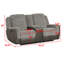 Ensemble de salon inclinable 3 pièces Yensy avec porte-gobelet, port USB et prise de courant-1680478251