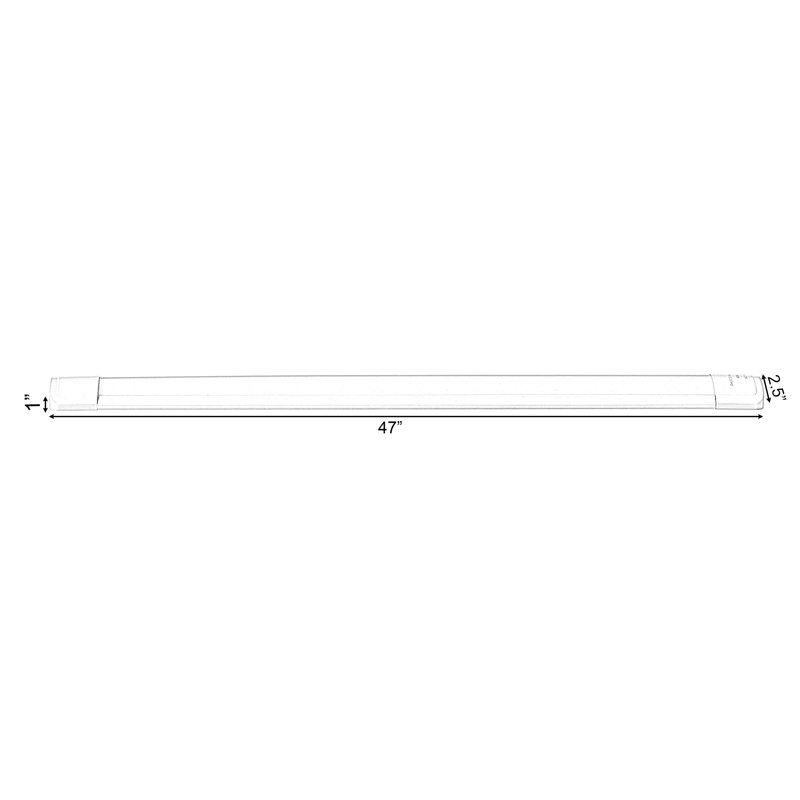 Slim Rectangular White LED Under Cabinet Light Bar