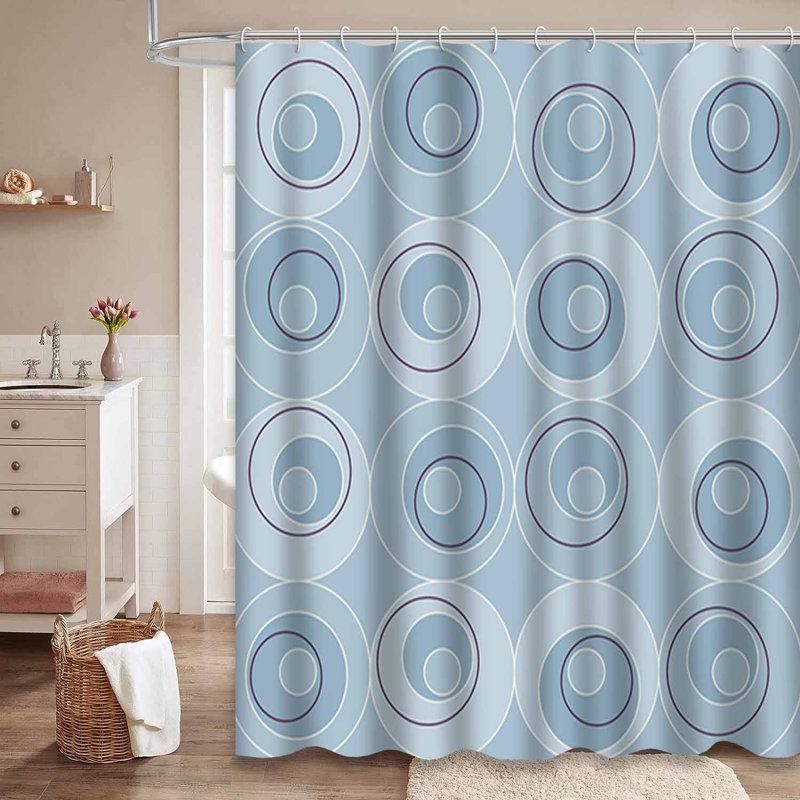 Rideau de douche imperméable avec 12 crochets Mod, L 72 po x l 78 po