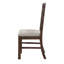 2 chaises de salle à manger à dossier brun rustique gris - construction avec accents de 2