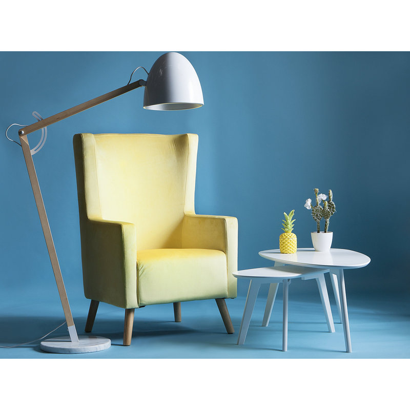 Kizzie Velvet Wingback Chair