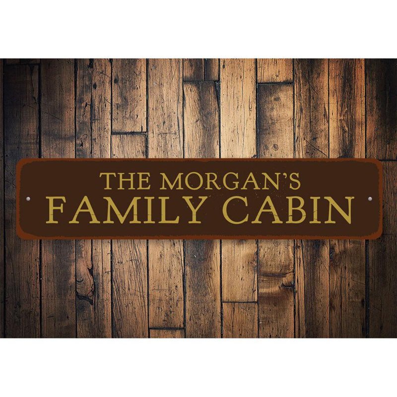 Plaque de nom de famille en aluminium, H 4 po x l 18 po x P 0,04 po