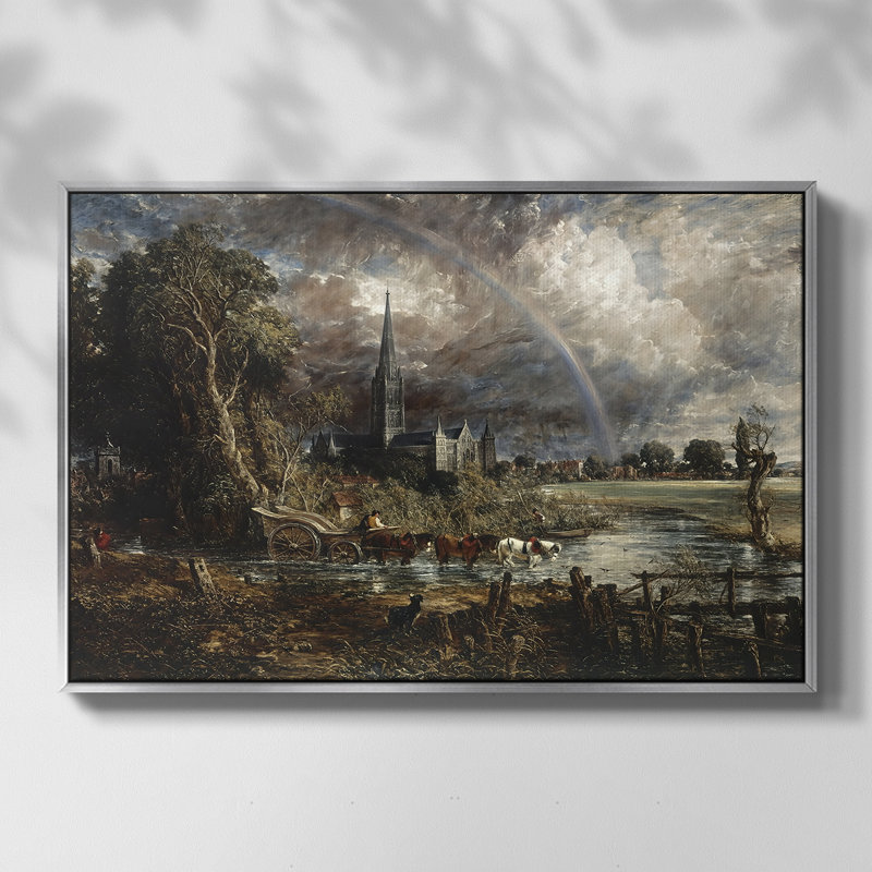 Somerset House Terrace à partir du pont Waterloo, v. 1819 - John Constable - Toile tendue avec châssis encadrée, 26 x 40