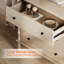 Buffet 6 tiroirs avec pieds en bois massif, naturel-1291173646