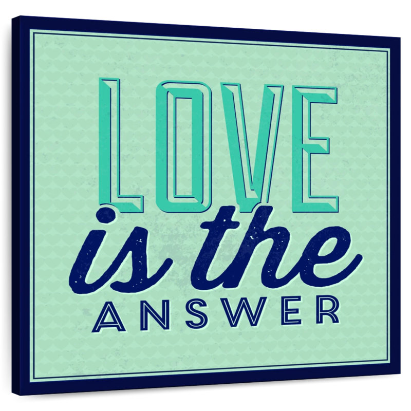 Tergel Love Is The Answer I, 33" H x 33" W