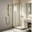 Douche murale en acier inoxydable avec barre coulissante réglable et douchette haute pression-121012021