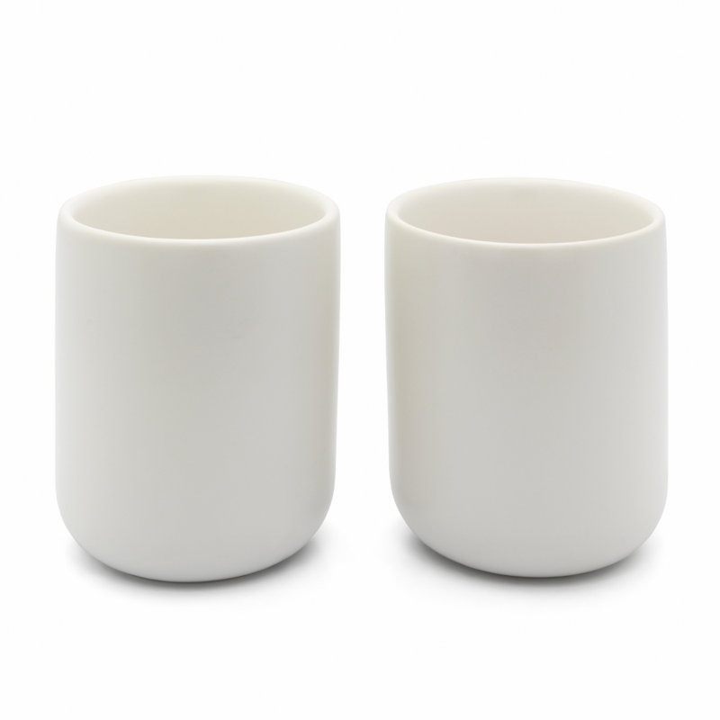 Bredemeijer Umea Design Tea Mug 200ml in Loam With Coaster, White