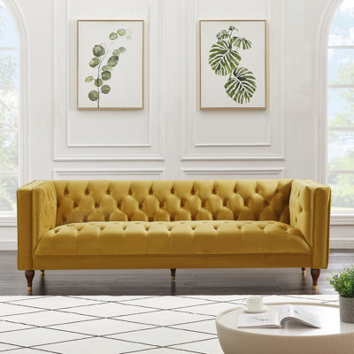 Canapé Chesterfield de style moderne Mid-Century de 84 po Emerson