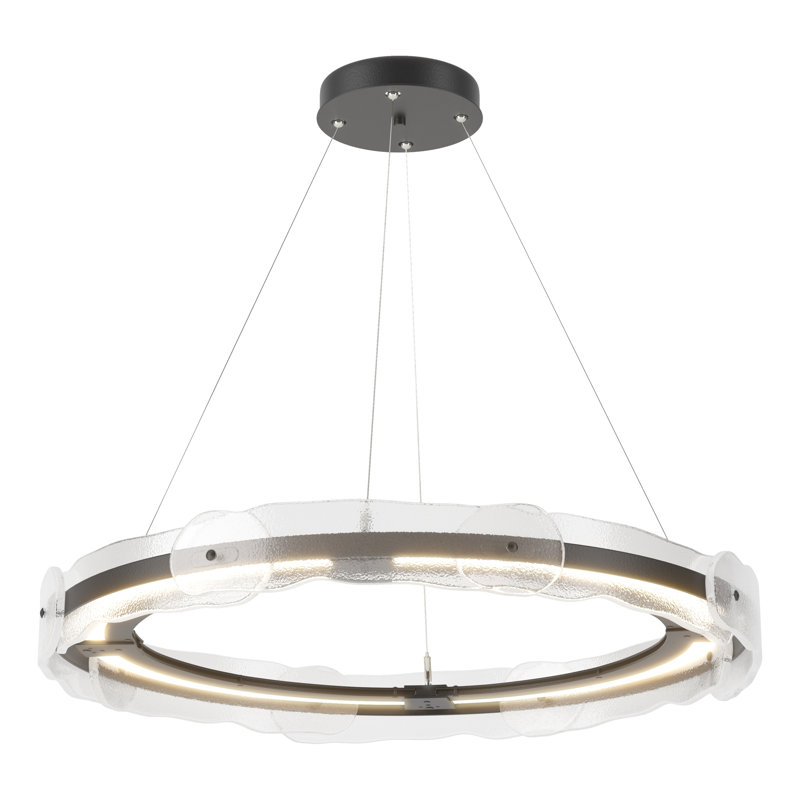 Solstice Unique / Statement Geometric LED Pendant, Black