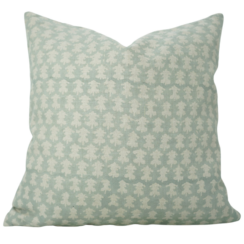 Housse de coussin Fabividine Boho, lin pur, gris, Traz, Rectangle, H 12 po x l 20 po