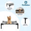 Lit surélevé pour chien PETMAKER 62 x 47 cm - Lit pour petits chiens, gris-1947295441-1947295446