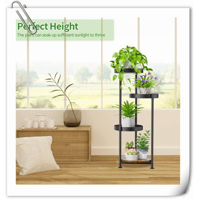 4 Tier Plant Stands Indoor Outdoor, Tiered Metal Corner Plant Stand For Multiple Plants, Tall Modern Plant Shelf Flower Pot Stand Holder Display Rack -  17 Stories, E8BCE219D85B4FD7B4E9F37B1CF8951E