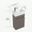 Petit meuble-lavabo de 16 po avec lavabo, meuble-lavabo mural pour salle de bain moderne, meuble-lavabo de salle de bain minimaliste blanc de grande taille, pré-assemblé