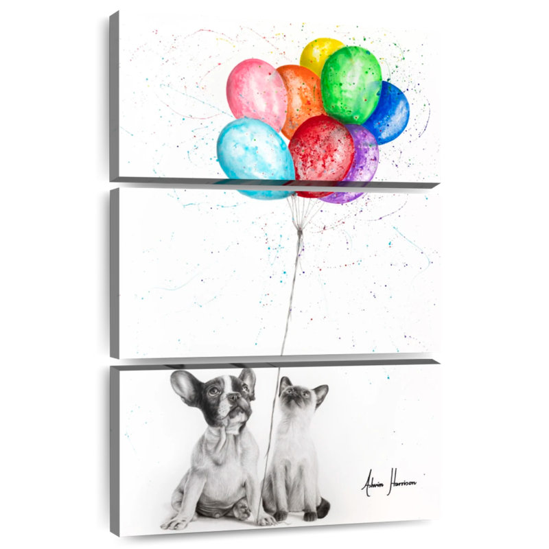 Brampt les huit ballons, H 38 po x l 24 po