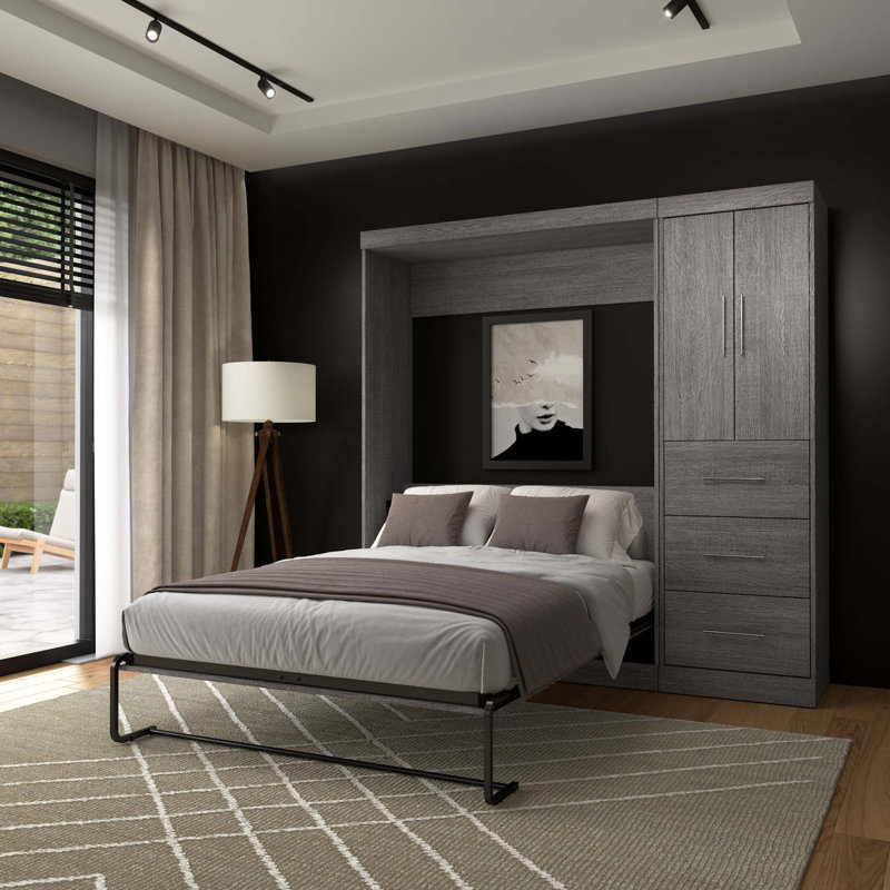 Velora Murphy Storage Bed, Bark Gray, Full