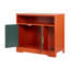 Armoire à litière pour chat avec contrôle des odeurs, fabrication de panneaux de particules, finition rouge et verte