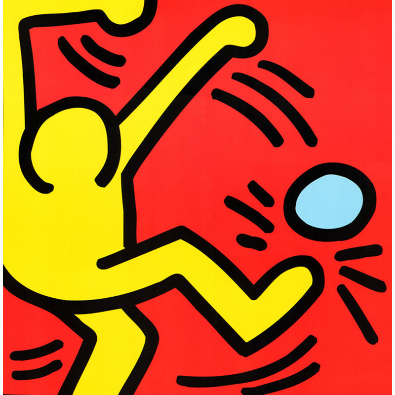 Sans titre (affiche Pelé), 1998 (un coup de pied jaune) MCG-H1342, H 20 po x l 20 po