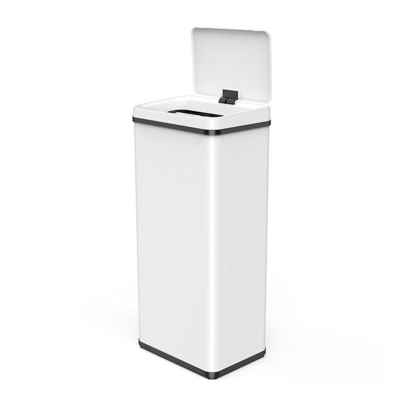 trash can lid, White
