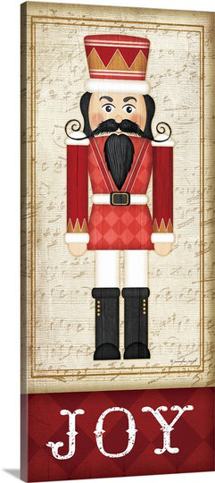 « christmas art », casse-noisette joy» par jennifer pugh, impression, H 48 po x l 21 po, Toile