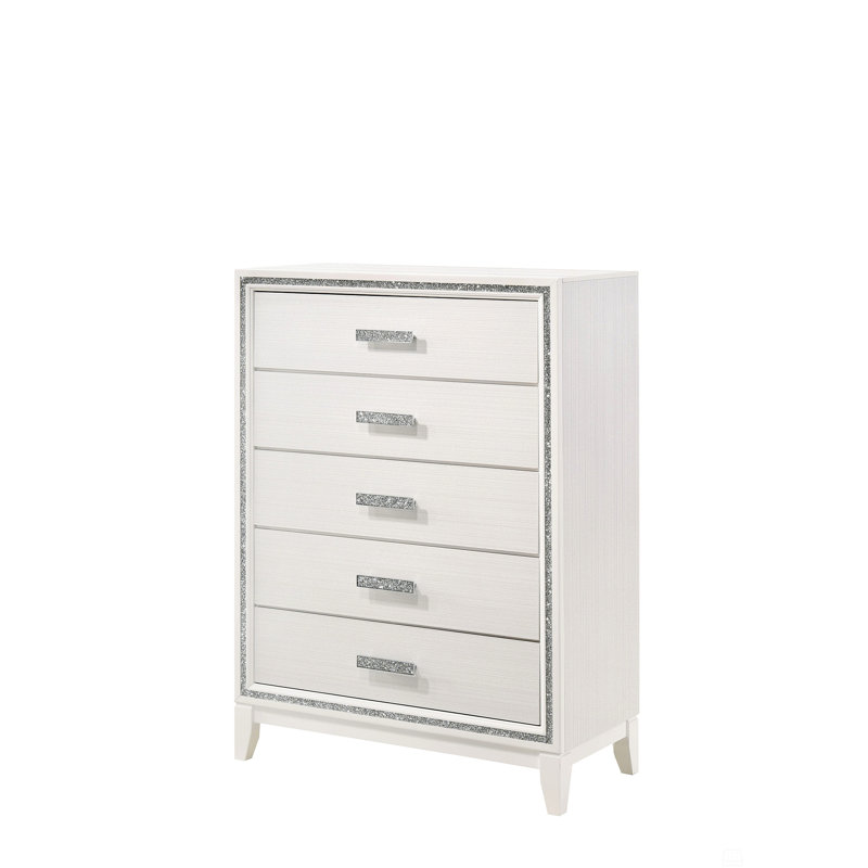 Chest, Wood Dressers Organizer, White