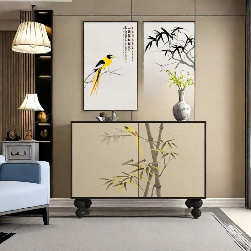 Armoire en bois de grande capacité au design élégant