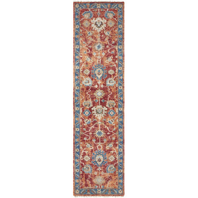 Wool Area Rug in Red