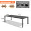Table de salle à manger rectangulaire pour l'extérieur avec trou pour parasol et structure en aluminium-1990094708-2003037928