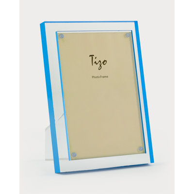 Lucitwe Frame W/Turq. Dbl. Border 5X7