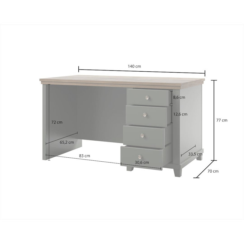 140Cm W Rectangular Writing Desk 