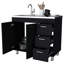 Armoire de rangement moderne à 2 portes et 3 tiroirs Darien