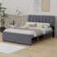 Lit plateforme tapissier avec lit gigogne-967648390