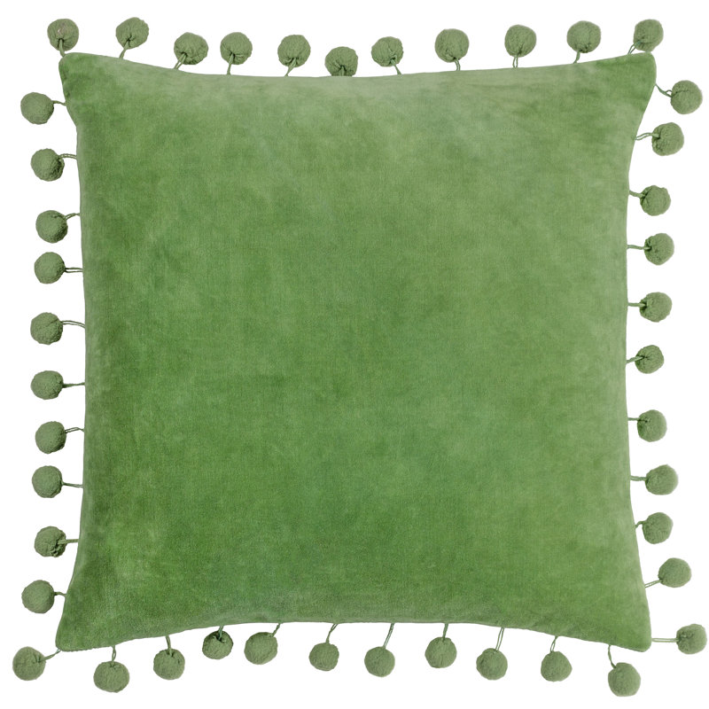 Square Throw Cushion, Leaf Green