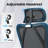 Ergonomic Office Chair With Footrest, Mesh Office Desk Chair With Headrest, High Back Computer Chair With Adjustable Lumbar Support For Home Office Study Room Bedroom, Black-1791688251-1791688196