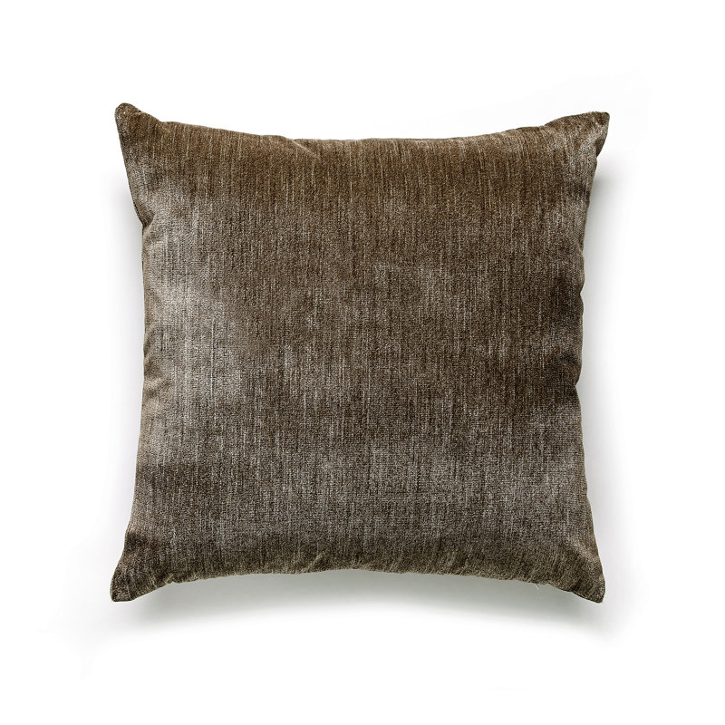 Supreme Square Pillow Cover & Insert, Walnut, 20"H x 20"W