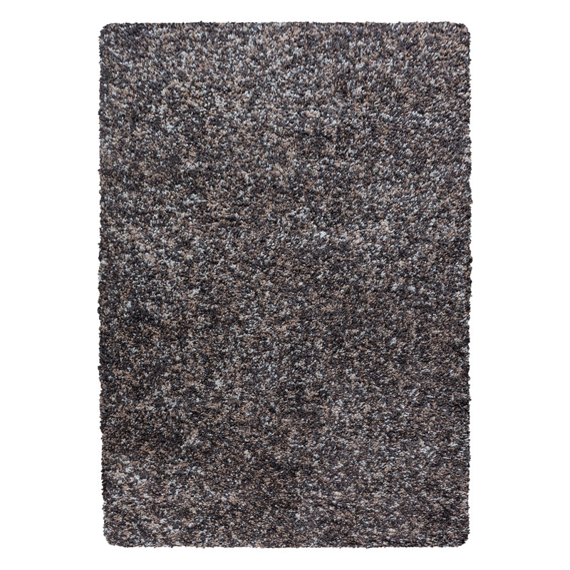 Chrisley Shaggy Taupe Rug, Rectangle 60 x 110cm